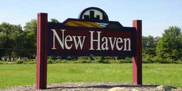 This image shows a sign of NEW HAVEN